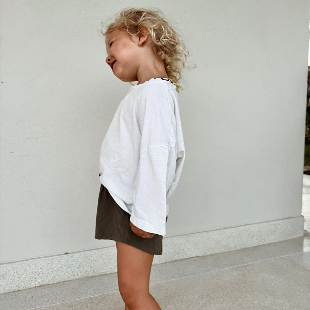 Tothemoon ☾ Tothemoon ☾ - Badu shorts - 100% Cotton - Handmade in Holland Outerwear Dark Olive / 1Y