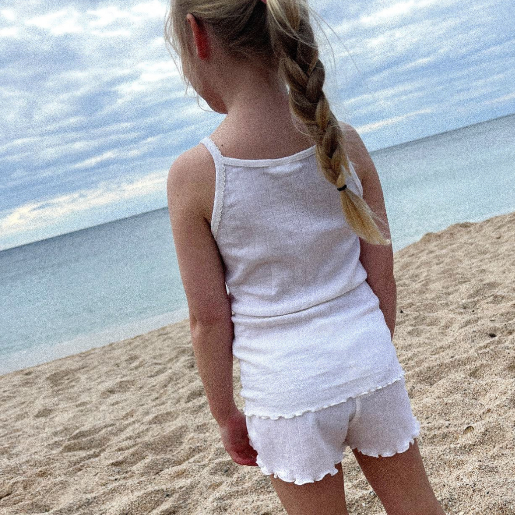 Tothemoon ☾ Tothemoon ☾ - Shorts - Curled ends - Wool & silk - Pointelle Clothing 86/92