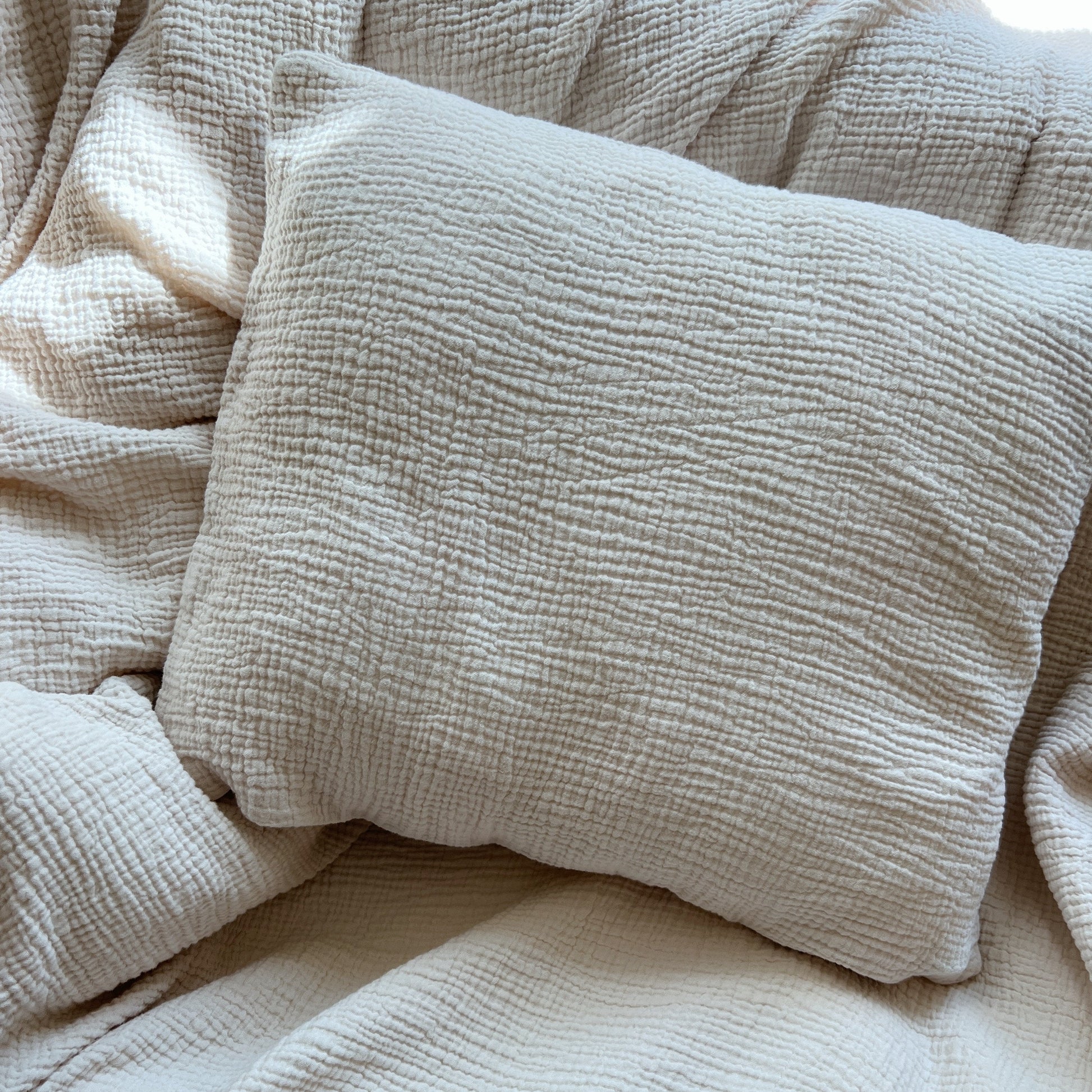 Tothemoon ☾ Tothemoon ☾ - Muslin junior bedding - Duvet cover & pillowcase - 100% Cotton - 140x100cm bedding Smokey Sand
