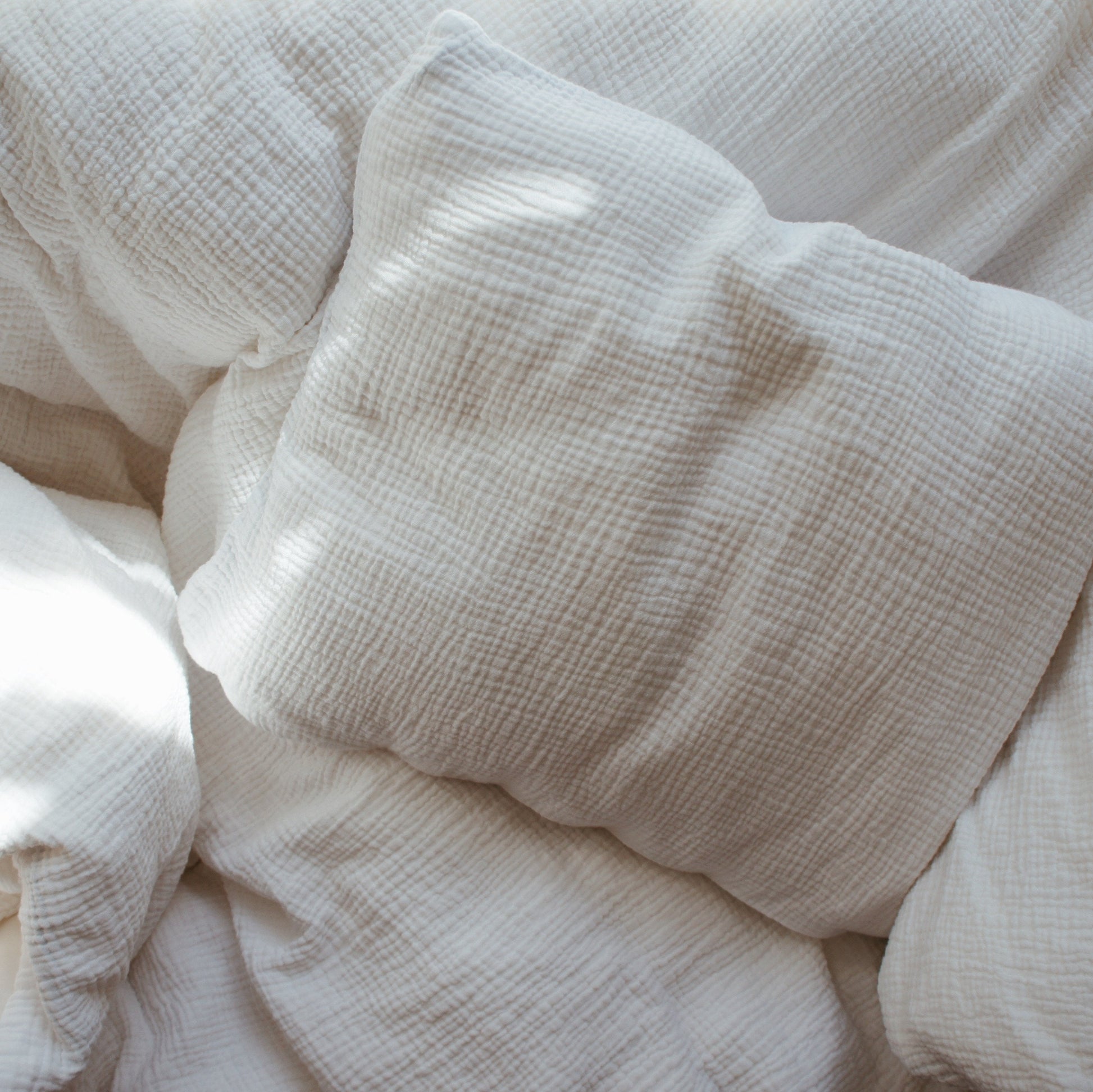 Tothemoon ☾ Tothemoon ☾ - Muslin junior bedding - Duvet cover & pillowcase - 100% Cotton - 140x100cm bedding Smokey Sand